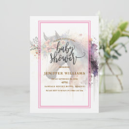 Convites Cara de cavalo com coroa de flor.