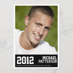 Convites Cara Esportiva Festa de formatura de Fotos em Pret