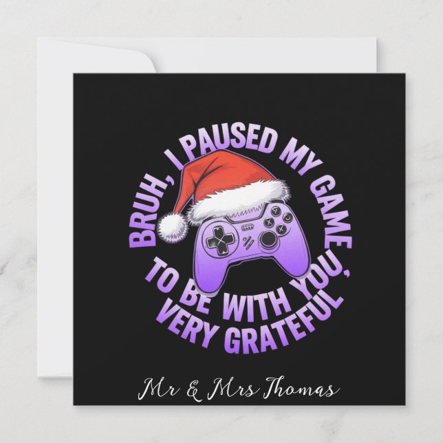 Convites Cara, eu pausei meu jogo para estar com você  (Frente)