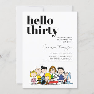 Convites Caracteres amendoins - aniversário de 30 anos