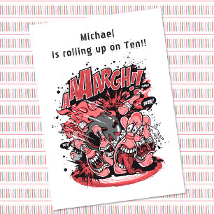 Convites Caracteres de Festa de aniversário da Boliche dive