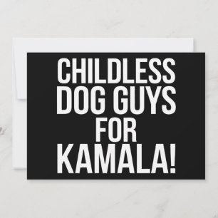 Convites Caras de cães sem filhos para Kamala 2024 Vote Har