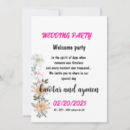 Convites card wedding invitation simple
