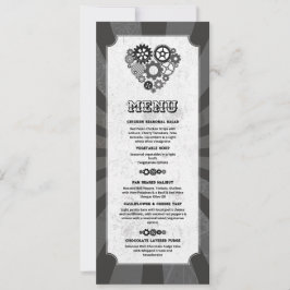 Convites Cardápio Casamento Steampunk Casamento Corações En