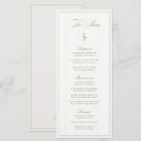 Cardápio de Casamento Clássico em Listras Verde-Sa