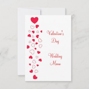 Convites Cardápio de Casamento Dia dos Namorados Design Cor