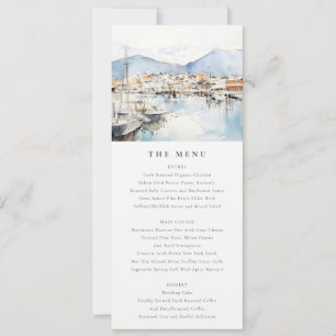Convites Cardápio de Casamento em Aquarela de Ushuaia, Arge