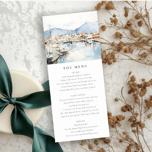 Convites Cardápio de Casamento em Aquarela de Ushuaia, Arge