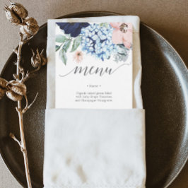 Convites Cardápio de Casamento Navy Blooms ou Cardápio de C
