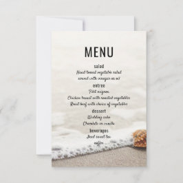 Convites Cardápio de Casamento Ondas de Praia