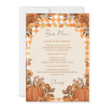 Cardápio de Drinks do Friendsgiving com Bebidas Es