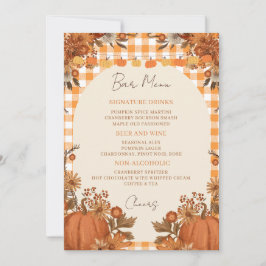 Convites Cardápio de Drinks do Friendsgiving com Bebidas Es