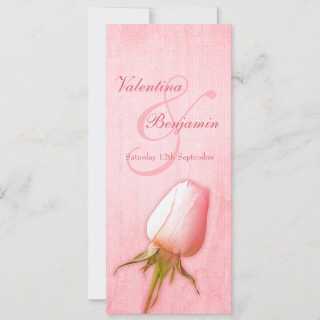 Convites Cardápio de jantar da recepção de casamento com bo (Frente)