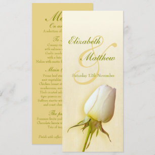 Convites cardápio de jantar da recepção de casamento com bo