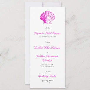 Convites Cardápio de Jantar da Recepção de Casamento Rosa F