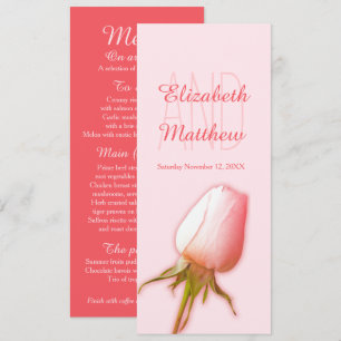 Convites cardápio de jantar de recepção de casamento com bo