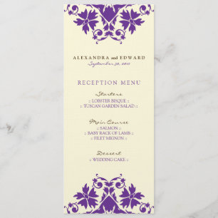 Convites Cardápio de Recepção de Casamento com Selo Decorat