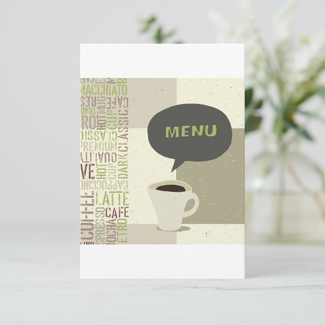 Convites Cardápio Minimalista de Café Bar (Criador carregado)