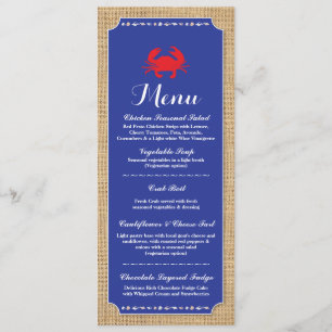 Convites Cardápio Recepção de Casamento Cozido de Caranguej