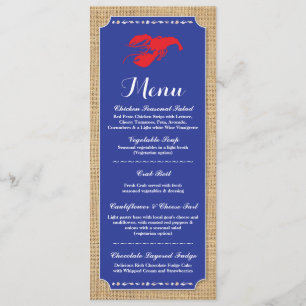 Convites Cardápio Recepção de Casamento Lagosta Boil Carang