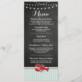 Convites Cardápio Recepção de Casamento Lagosta Boil Carang