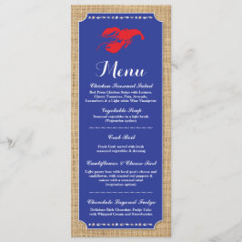 Convites Cardápio Recepção de Casamento Lagosta Cozida Cara