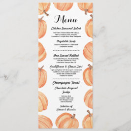 Convites Cardápio Recepção de Casamento Rústico Abóbora de 