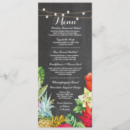 Convites Cardápio Recepção de Casamento Rústico Giz Aloha