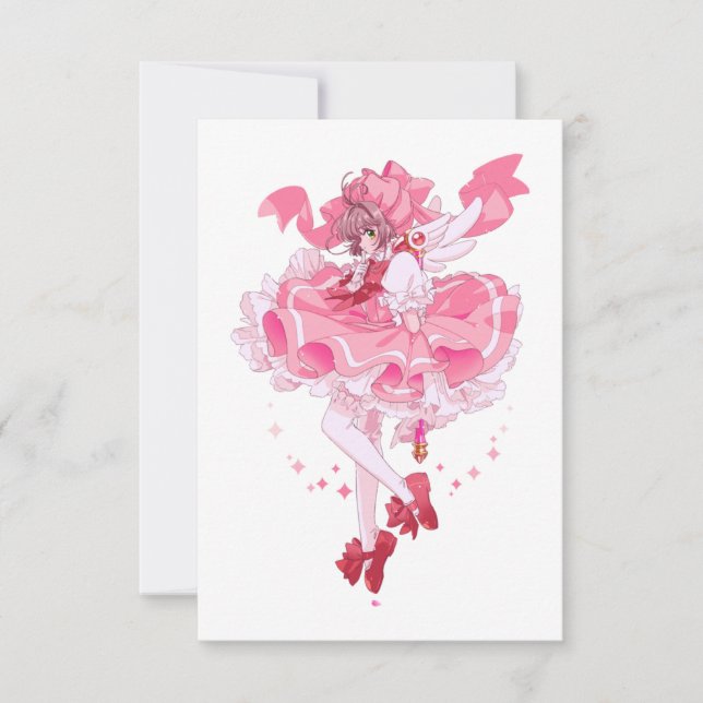 Convites cardcaptor sakura, sakura, anime, manga, sakura k (Frente)