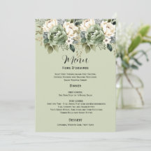 Cardo Botânico Floral Verde Salvia | Menu