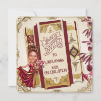 Caricatura personalizada Sweet 16 em dourado e Rub