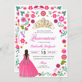 Convites Carimbo de Otomi Mexicano Quinceañera
