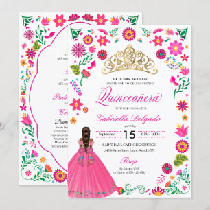 Convites Carimbo de Otomi Mexicano Quinceañera