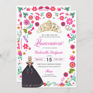 Convites Carimbo de Otomi Mexicano Quinceañera