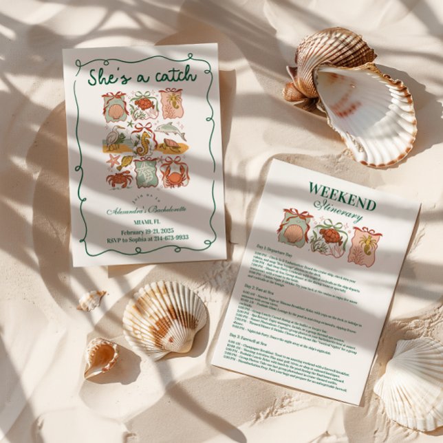 Convites Carimbos e Arcos costeiros Celebração "Ela é uma C (Criador carregado)