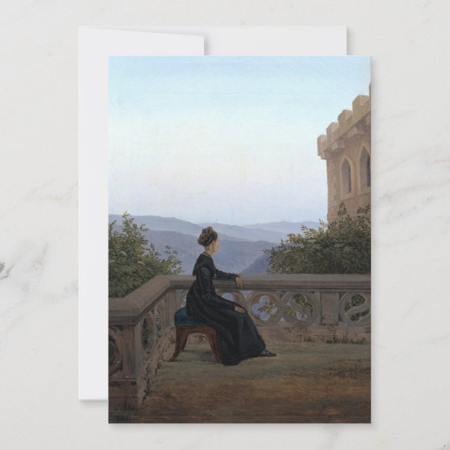 Convites Carl Gustav Carus - Mulher na Sacada (Frente)