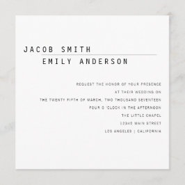 Convites Carly Modern Wedding Invitation