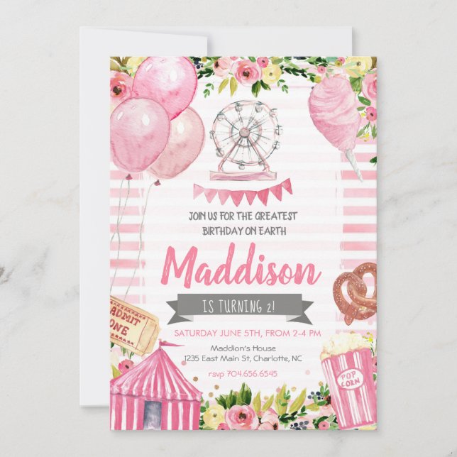 Convites Carnaval Aniversário, Circus Aniversário (Frente)