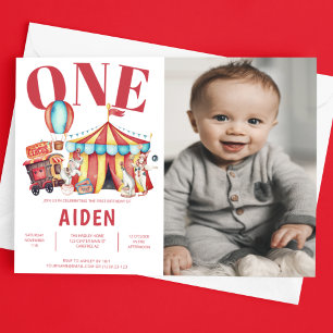 Convites Carnaval de 1 rua do Grande Circo Foto de Aniversá