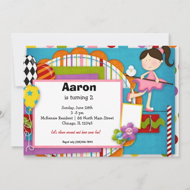 Convites Carnaval de Aniversário (Frente)