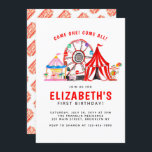 Convites Carnaval de Carnaval Tent ClowShow Kid Aniversário<br><div class="desc">Festival de Carnaval de Circo Moderno Mostra Convite de Aniversário para Crianças</div>