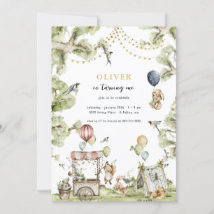 Convites Carnaval de Circo Festa de aniversário florestal