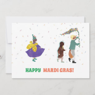 Convites Carnaval Infantil Mardi Gras Ilustração de Primave