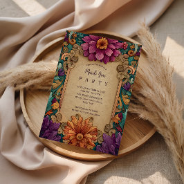 Convites Carnaval Mascarado Floral Ornamentado