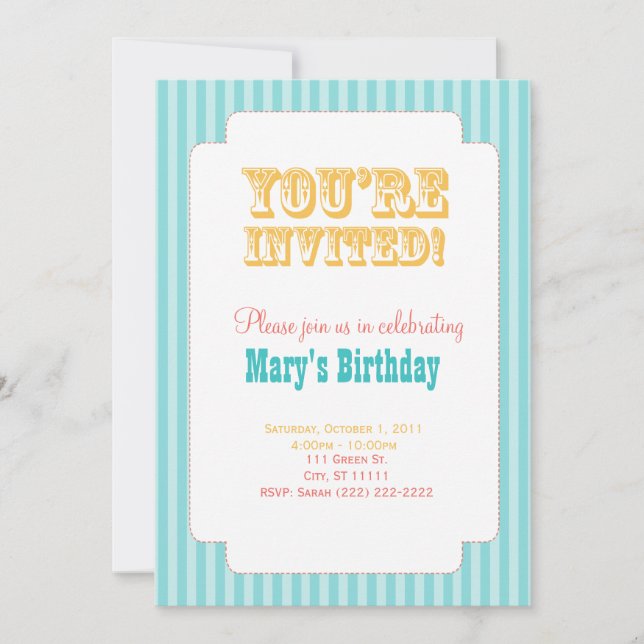 Convites Carnaval Ocidental - Você é Convidado! - Azul e Am (Frente)