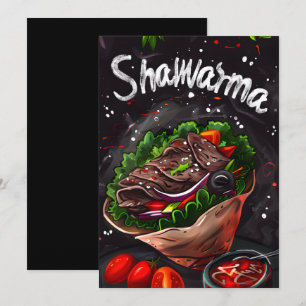 Convites Carne de Bovino do Médio Oriente Shawarma ش و ر م