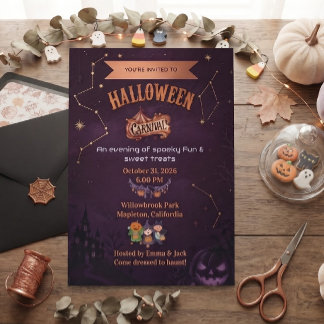 Convites Carnival After Dark Fright & Delight Halloween