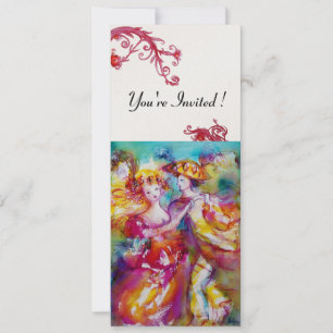 Convites CARNIVAL DANCE Red Flourish Party