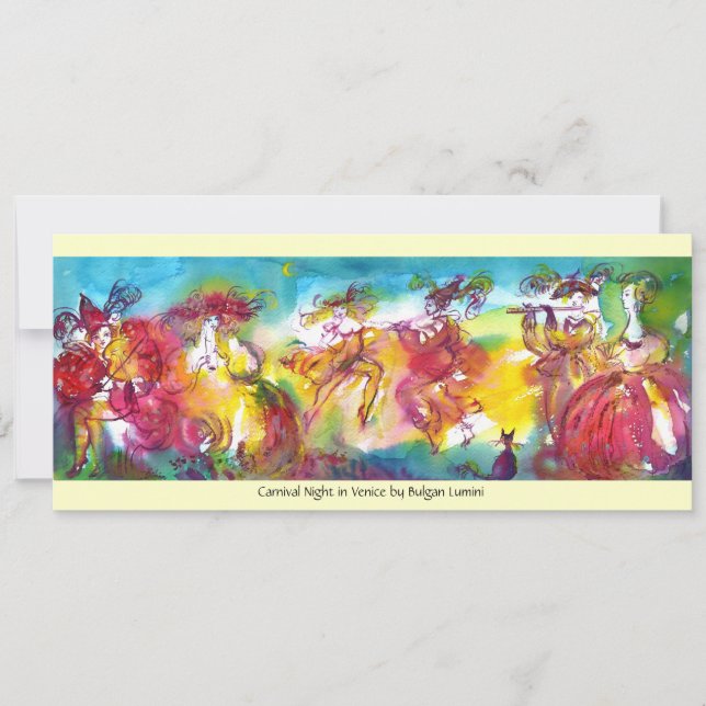 Convites CARNIVAL NIGHT / Mascarada veneziana,Dance Music (Frente)