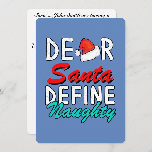 Convites Caros Papais noeis, definam malvado — bom Design d (Frente/Verso)